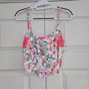 Flower silk top
